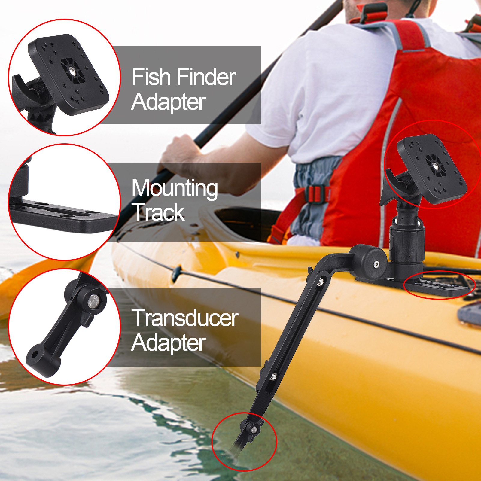 Kayak Fish Finder Mounting Pla - Fishing Kayak Fish Finder Mount 评论和价格
