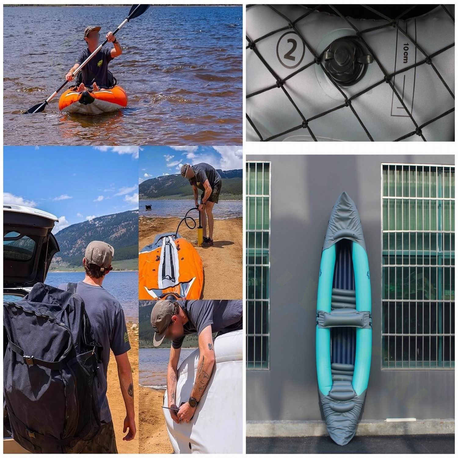 PVC Inflatable Kayak Canoe 1 P - Fishing Kayak Inflatable 评论和价格