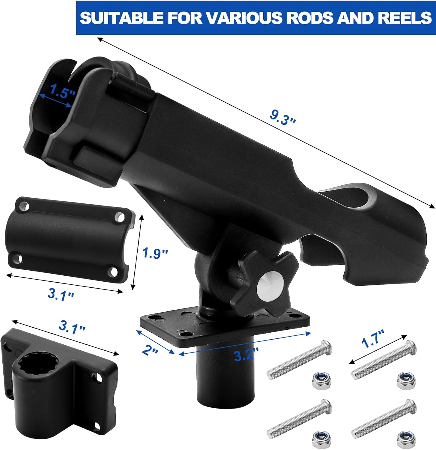 2 Pack Fishing Rod Holder with - Fishing Kayak Rod Holder 评论和价格
