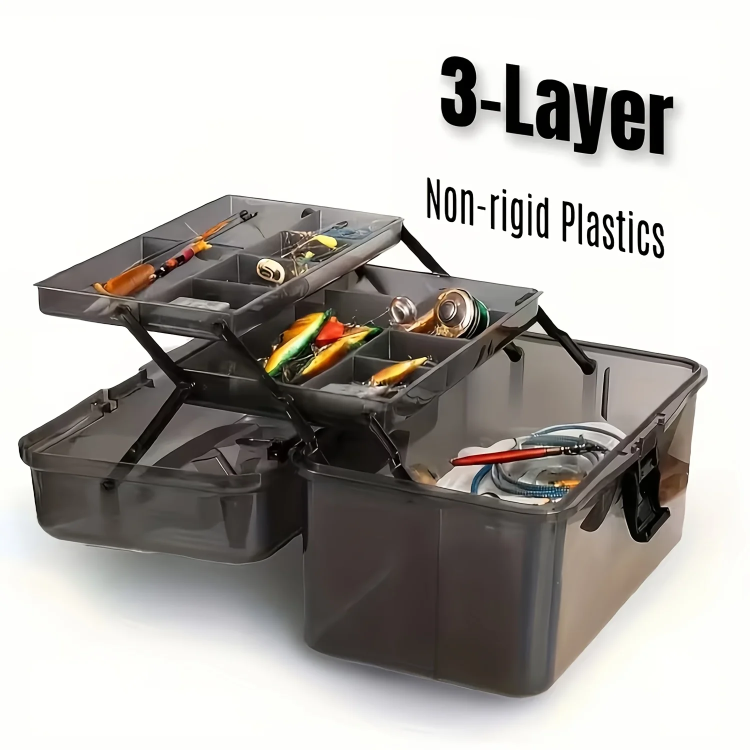 Durable PE Fishing Gear Box |  - Fishing Kayak Crate 评论和价格