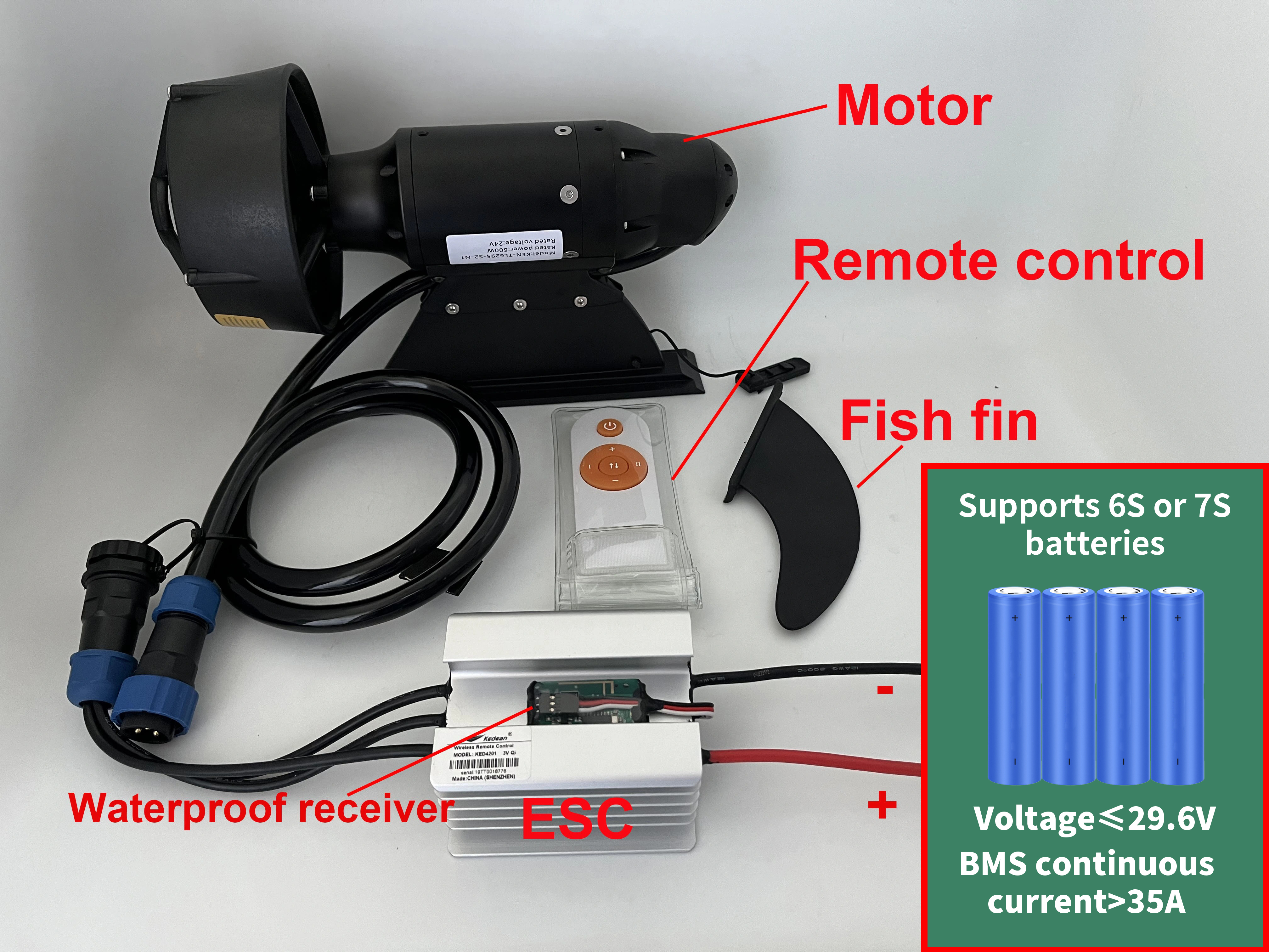 380W 600W Electric Fins Stand  - Fishing Kayak Trolling Motor 评论和价格