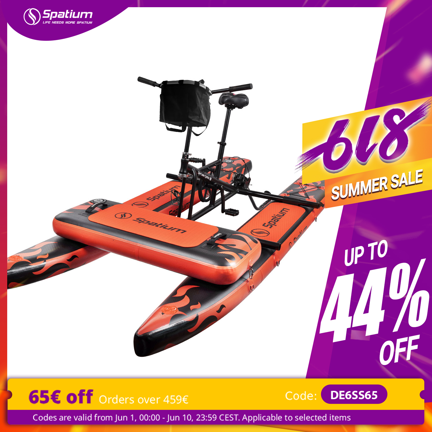 Spatium Sup Water Bike 3.0 Inf - Fishing Kayak Pedal Drive 评论和价格