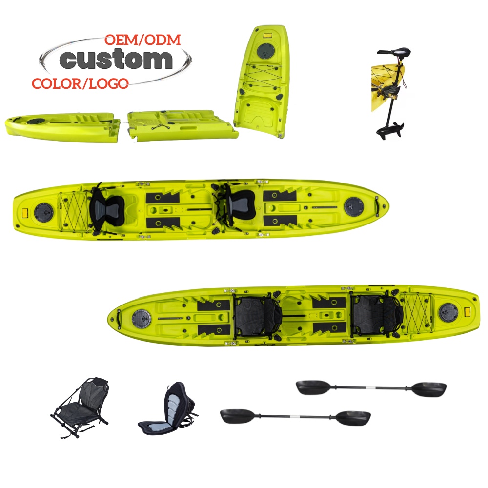 New Modular Tandem Double Sit- - Fishing Kayak Paddle 评论和价格