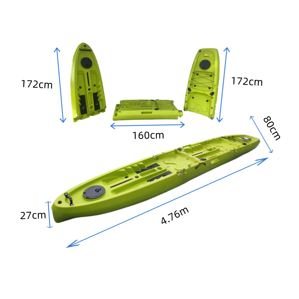 New Modular Tandem Double Sit- - Fishing Kayak Paddle 评论和价格