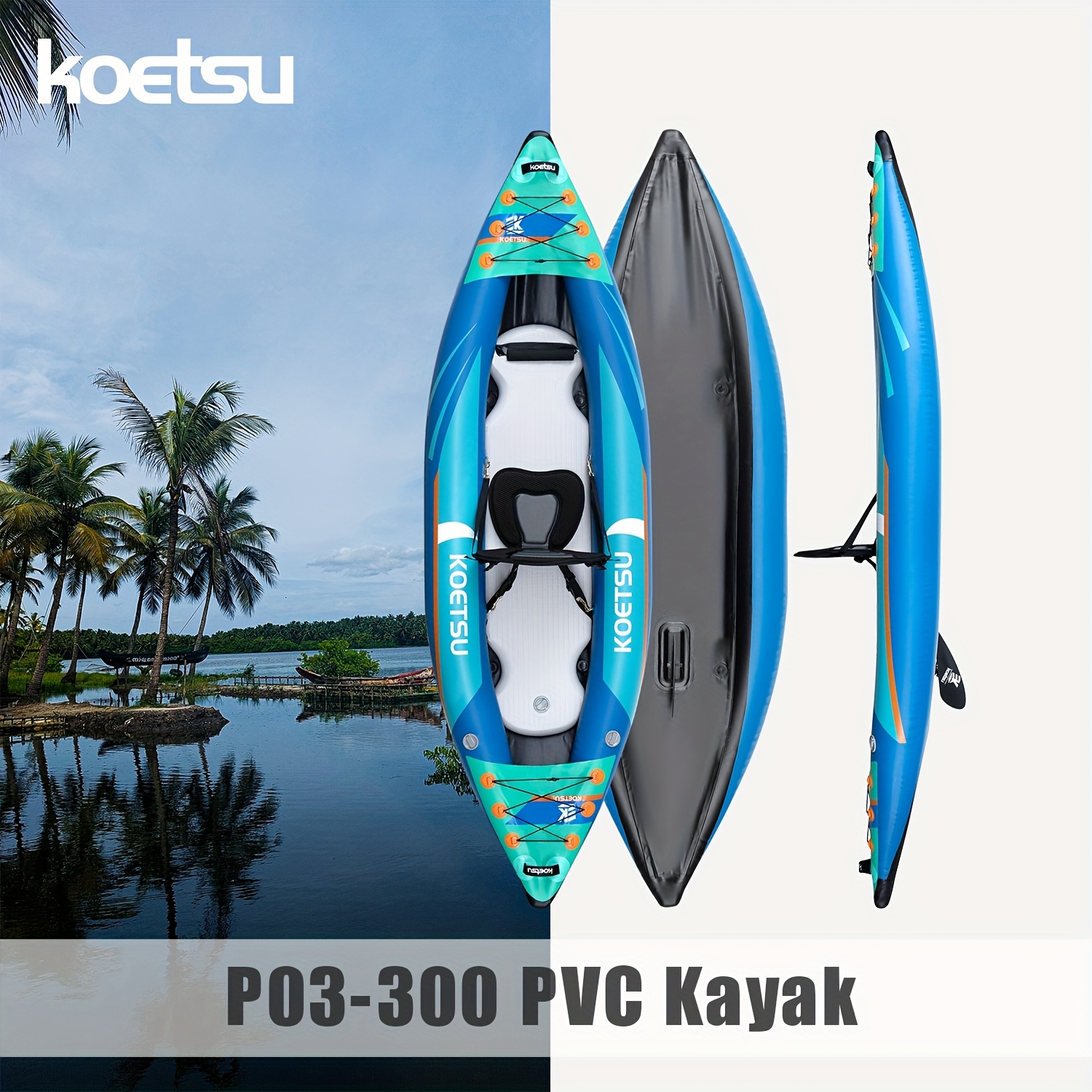KOETSU P03 brushed inflatable  - Fishing Kayak Inflatable 评论和价格
