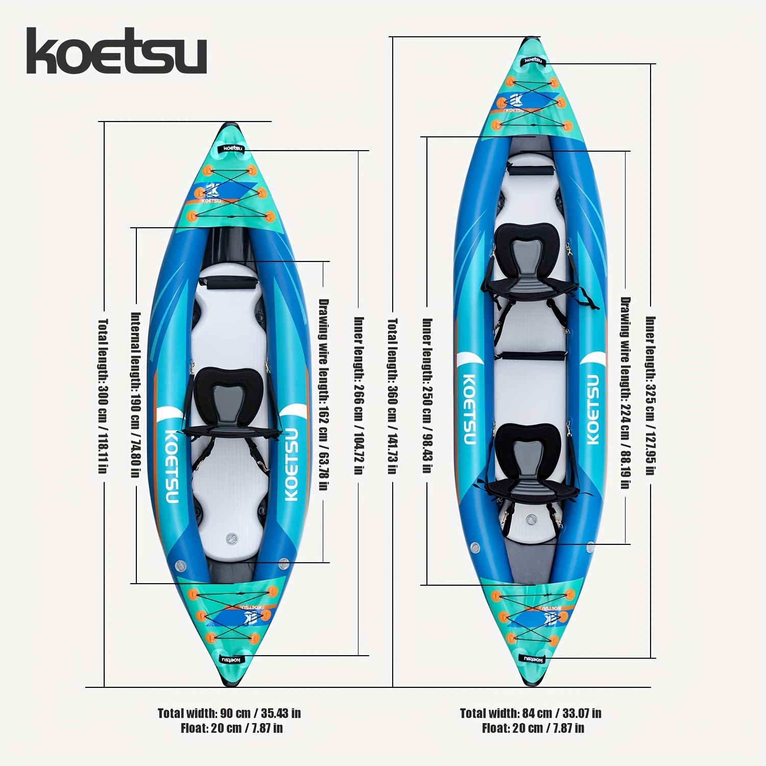 KOETSU P03 brushed inflatable  - Fishing Kayak Inflatable 评论和价格